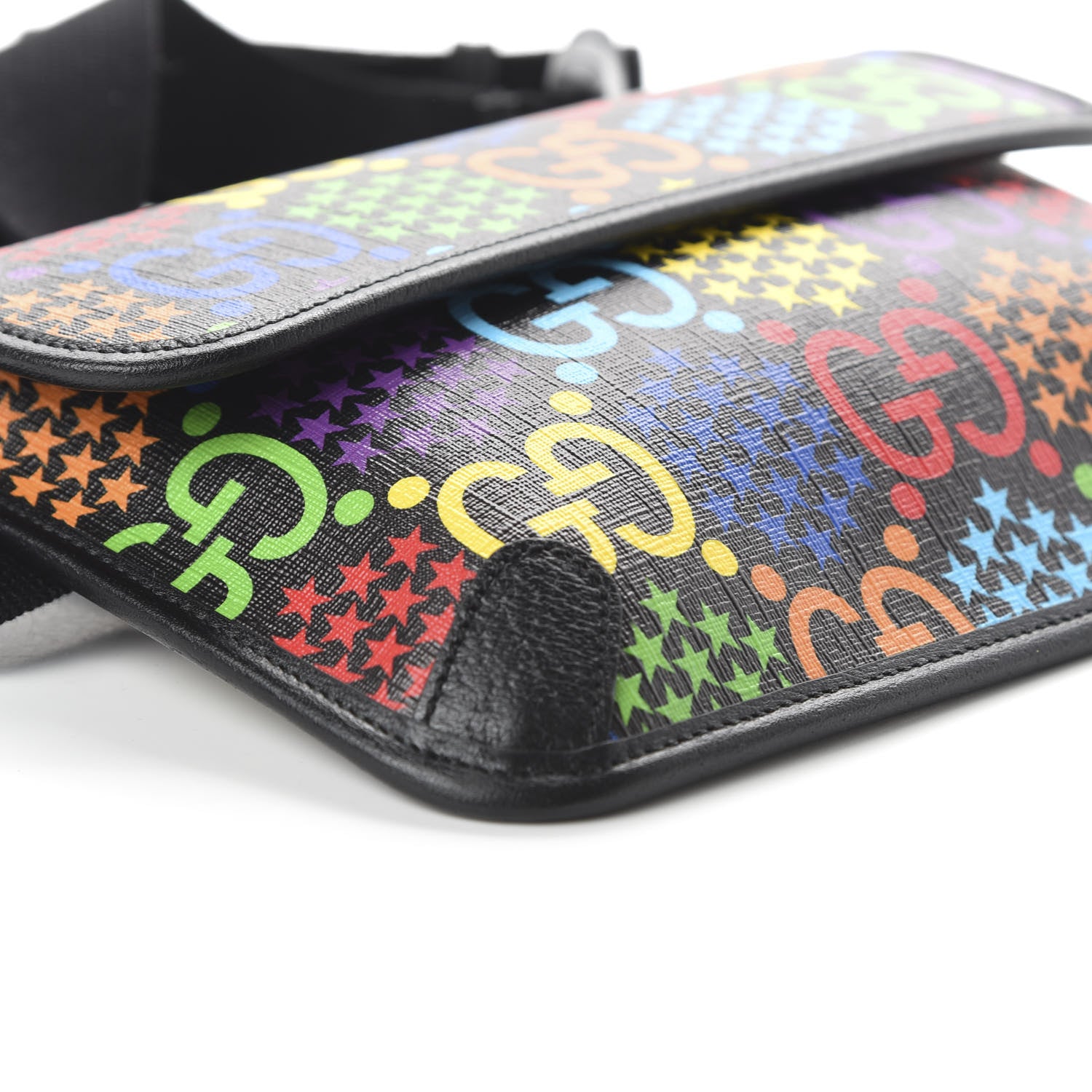 Gucci GG Supreme Monogram Psychedelic Slim Belt Bag Black 5 of 9