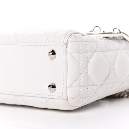 Christian Dior Lambskin Cannage Mini Lady Dior White 14 of 15