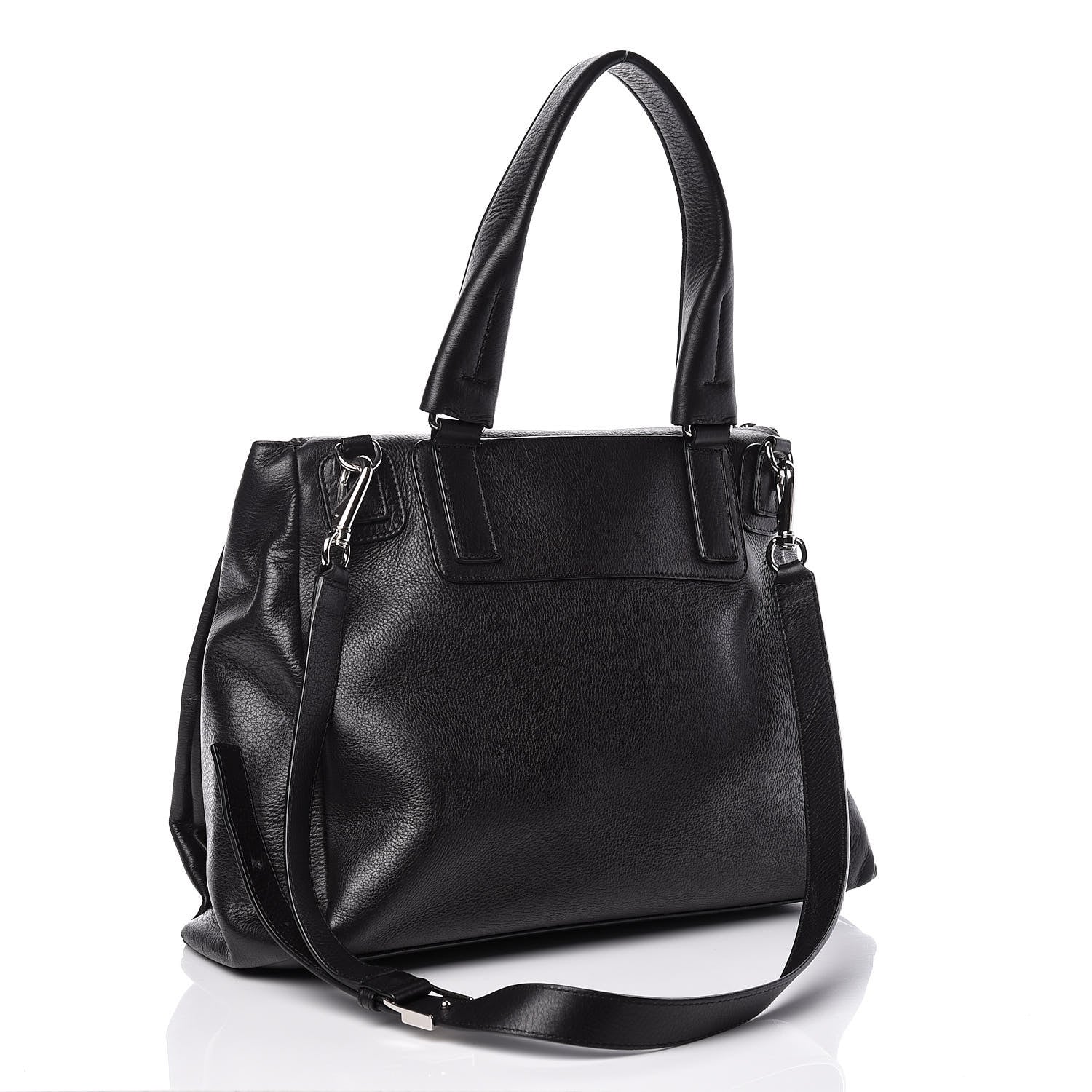 Givenchy Calfskin Studded Medium Pandora Pure Flap Bag Black White 3 of 11
