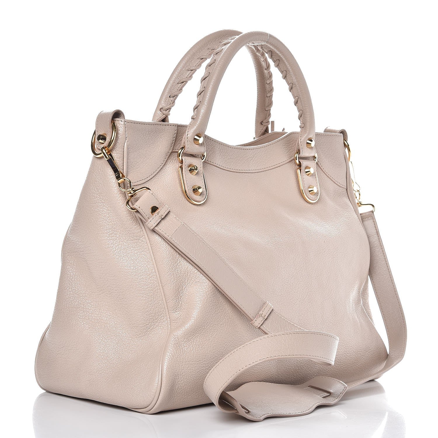 Balenciaga Chevre Gold Metallic Edge Hardware Velo Beige Praline 3 of 8