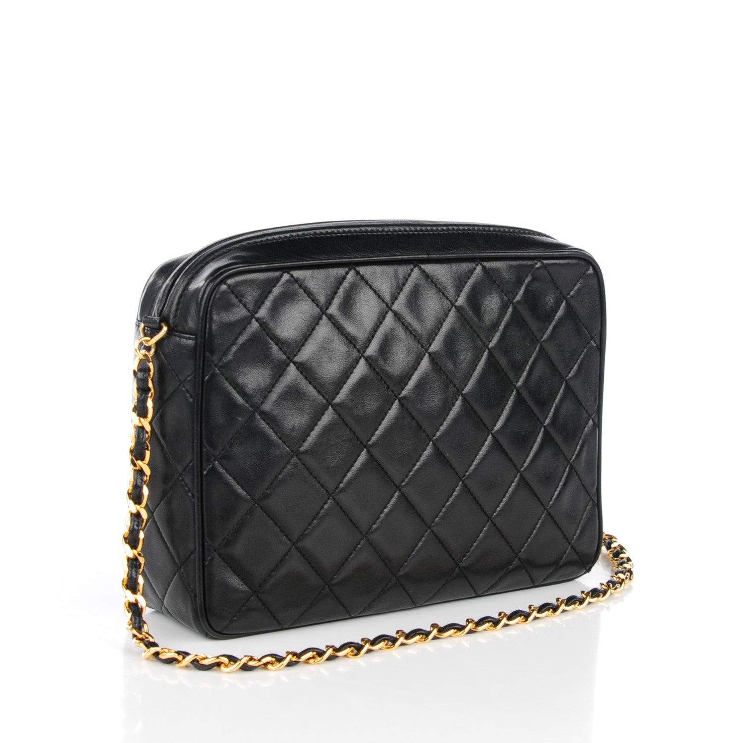 Chanel Lambskin Quilted Tassel Camera Case Black 3 of 8