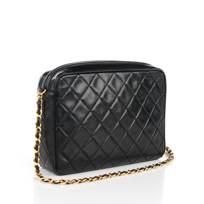 Chanel Lambskin Quilted Tassel Camera Case Black 3 of 8