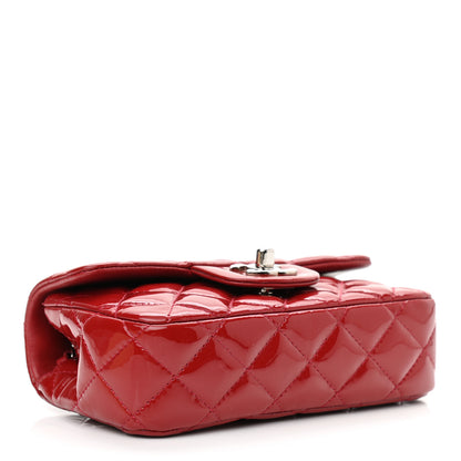 Chanel Patent Calfskin Quilted Extra Mini Rectangular Flap Red 4 of 12