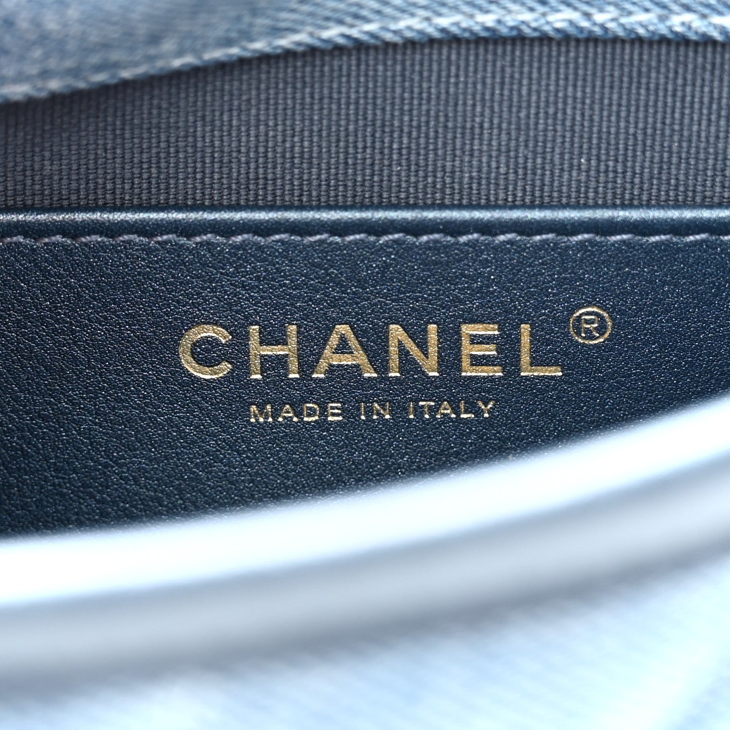 Chanel Washed Denim Quilted Small Messenger Flap Blue 6 of 10