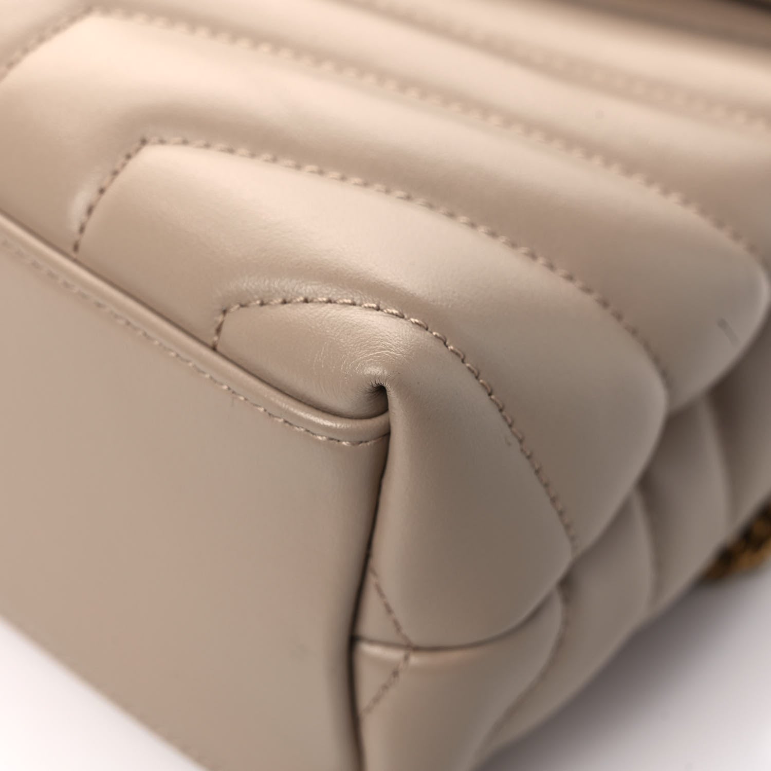 Saint Laurent Calfskin Y Quilted Monogram Small Loulou Chain Satchel Dark Beige 10 of 10