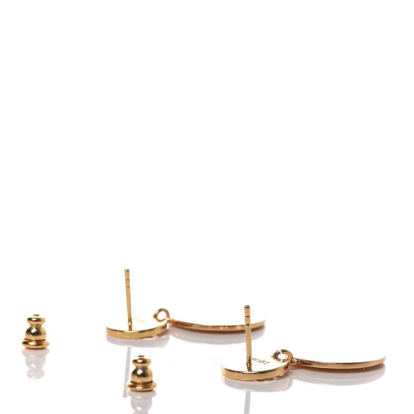 Crystal Round Star Earrings Gold