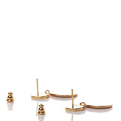 Christian Dior Crystal Round Star Earrings Gold 3 of 4