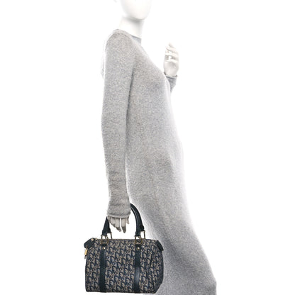 Christian Dior Monogram Boston Navy Blue 2 of 10