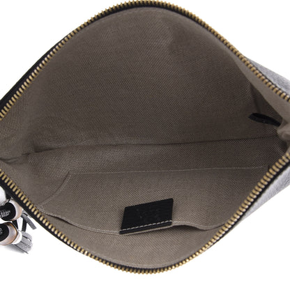 Gucci Pebbled Calfskin Large Bamboo Clutch Black 5 of 7