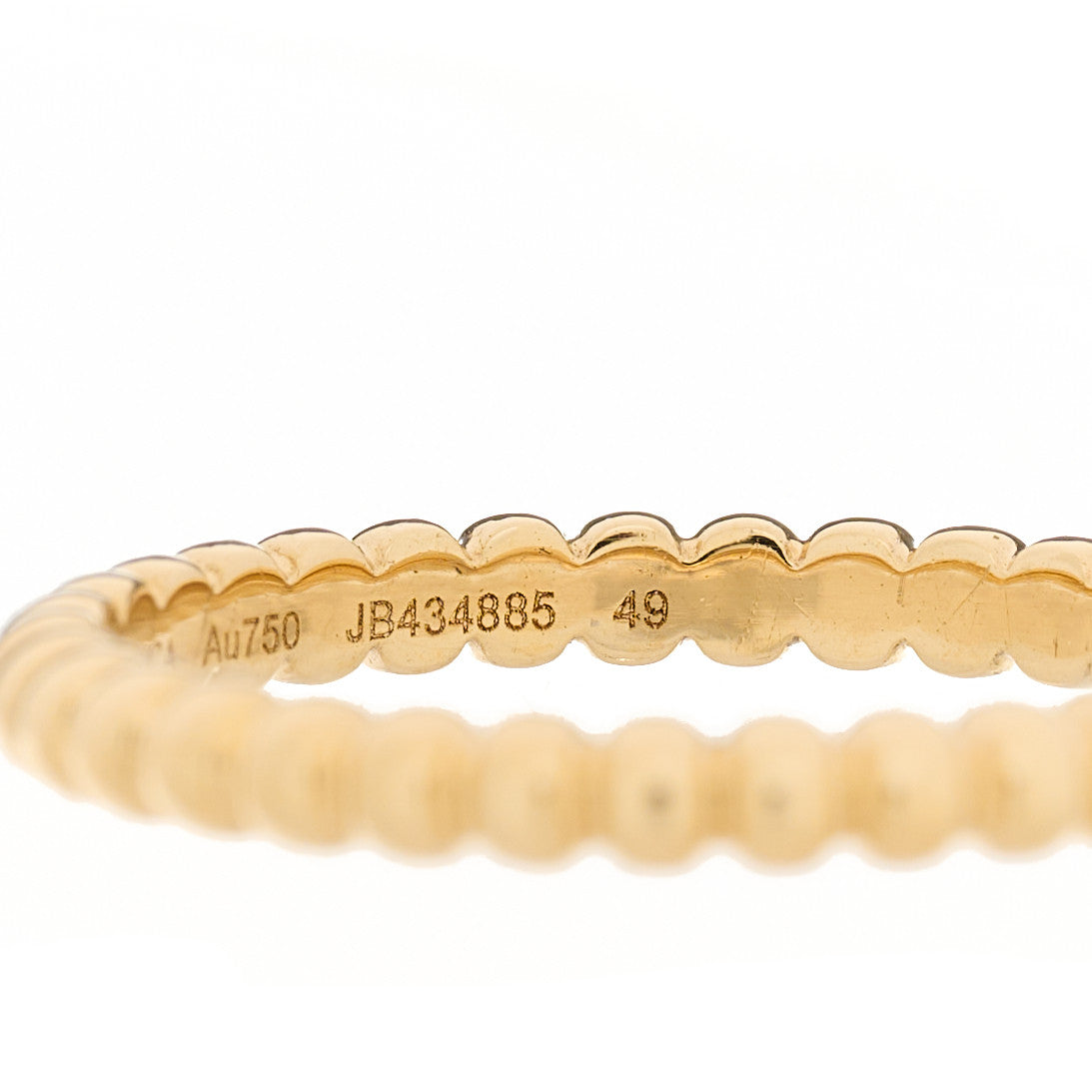 Van Cleef & Arpels 18K Yellow Gold Small Perlee Ring 49 4.75 5 of 6