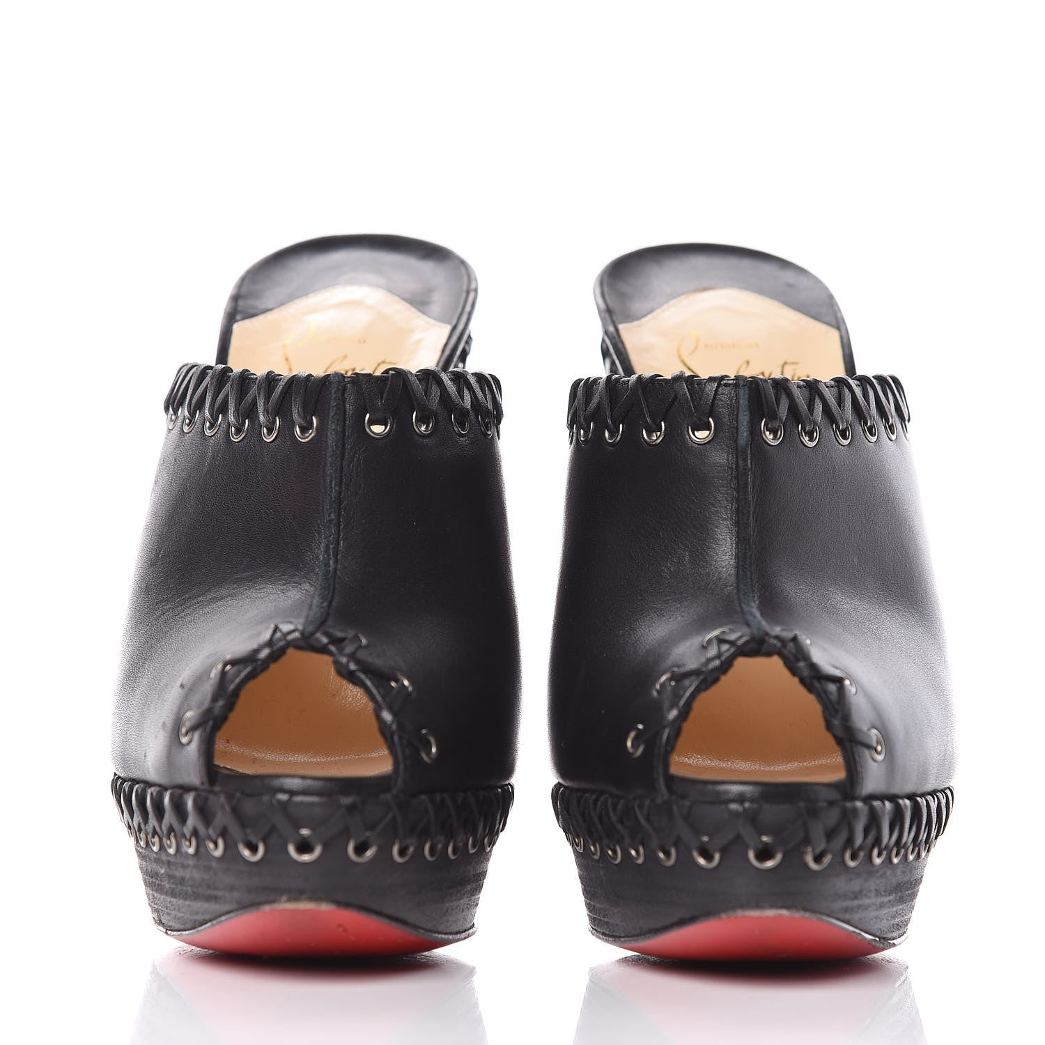 Christian Louboutin Calf VIP Cuoio Sablina 140 Platform Mules 36 Black 2 of 13
