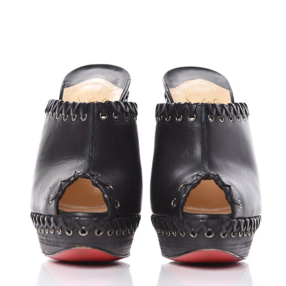 Christian Louboutin Calf VIP Cuoio Sablina 140 Platform Mules 36 Black 2 of 13