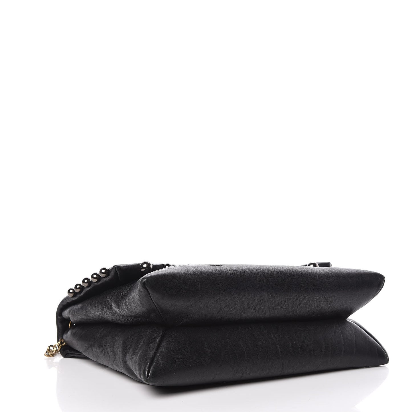 Lambskin Quilted Metal Pearl Mini Sugar Flap Shoulder Bag Black