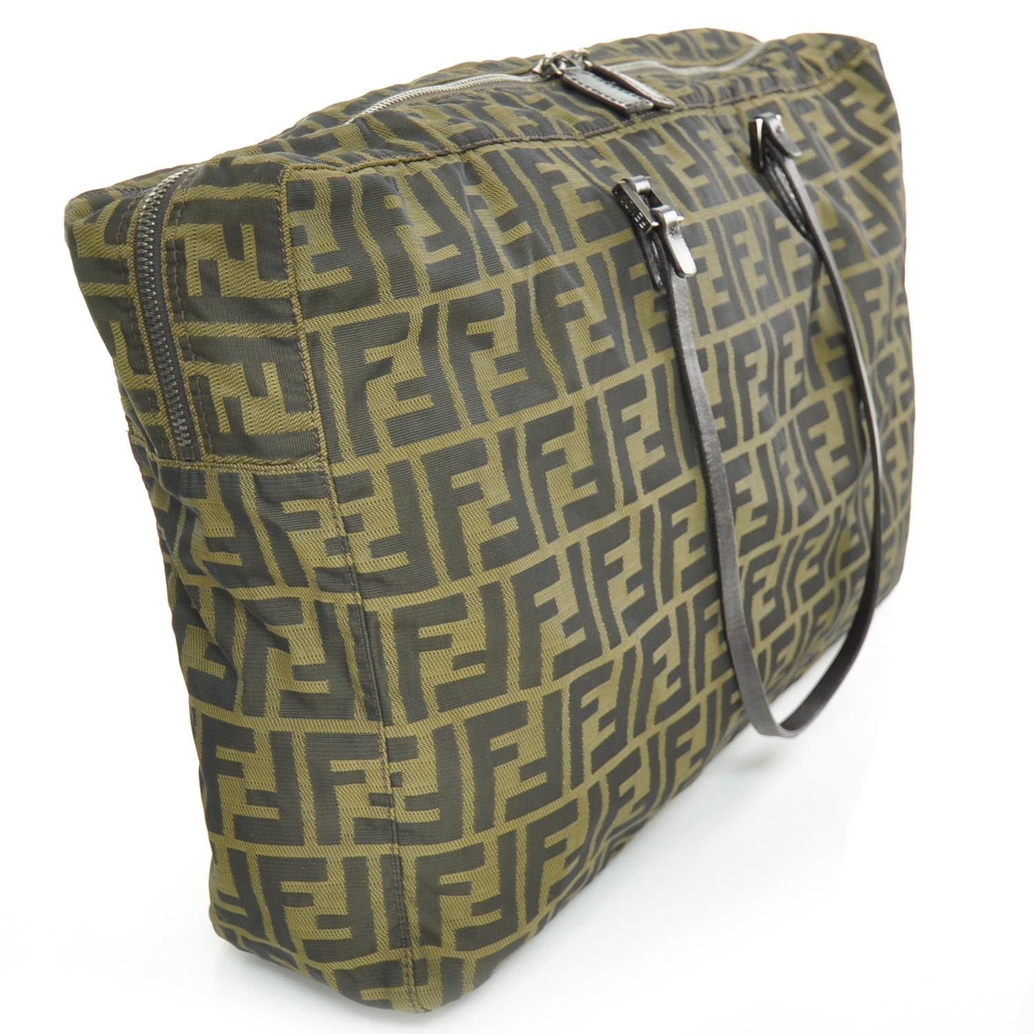 Fendi Zucca Large Travel Tote Tobacco 3 of 8
