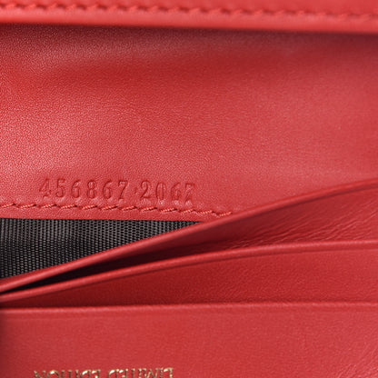 Gucci GG Supreme Monogram Kingsnake Heart Embroidered Print Card Case Red 10 of 11
