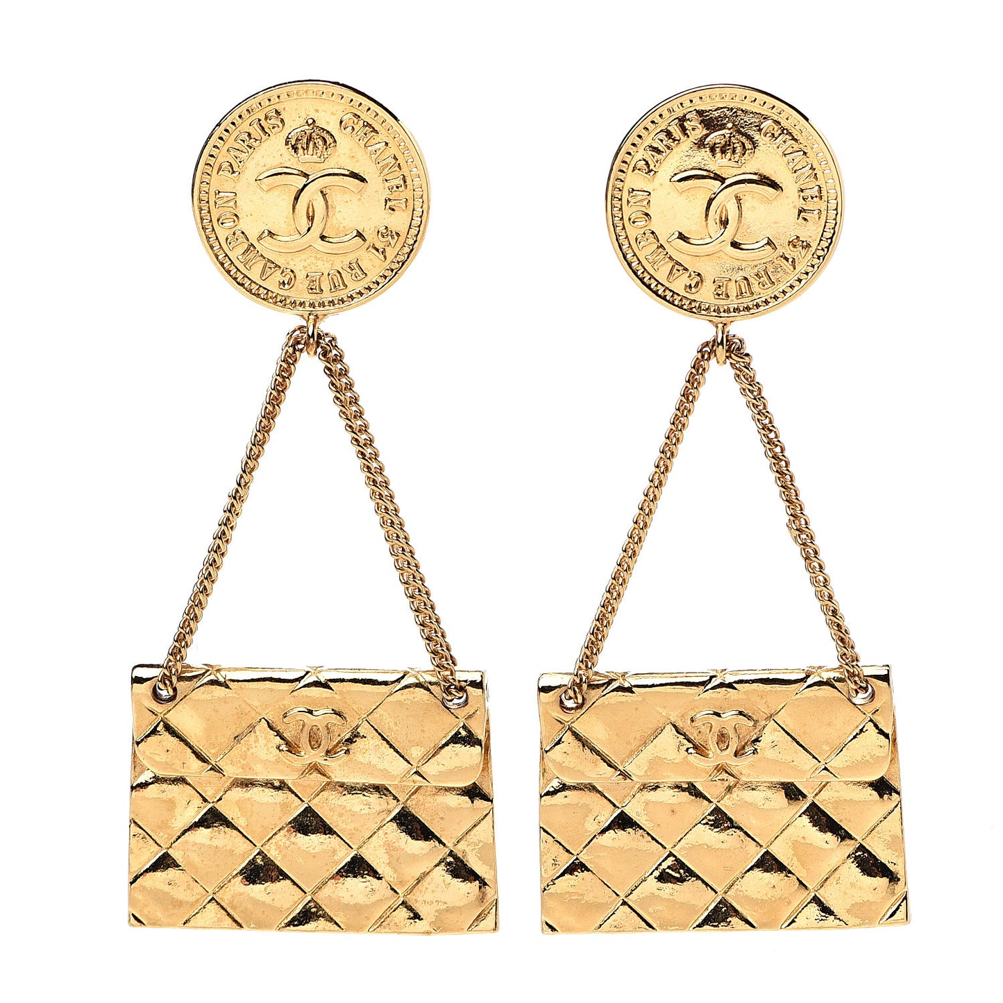 2.55 Flap Clip On Earrings Gold