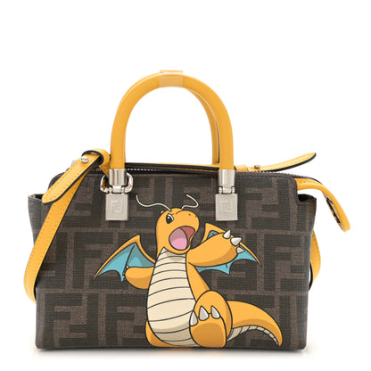 Fendi X FRGMT X POKEMON Glazed Fabric FF Pokemon Mini By The Way Top Handle Tobacco Moro Giallo Mimosa 1 of 10