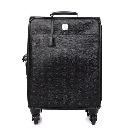 MCM Visetos Small Traveler Trolley Whelled Suitcase Black 1 of 8