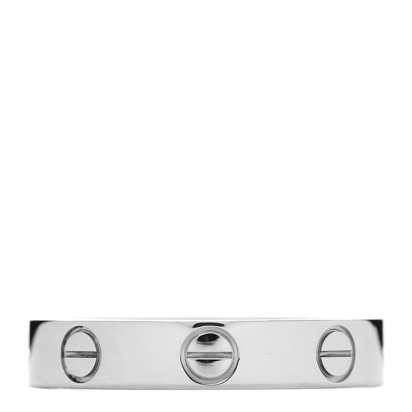 18K White Gold 3.5mm LOVE Wedding Band Ring 51 5.75