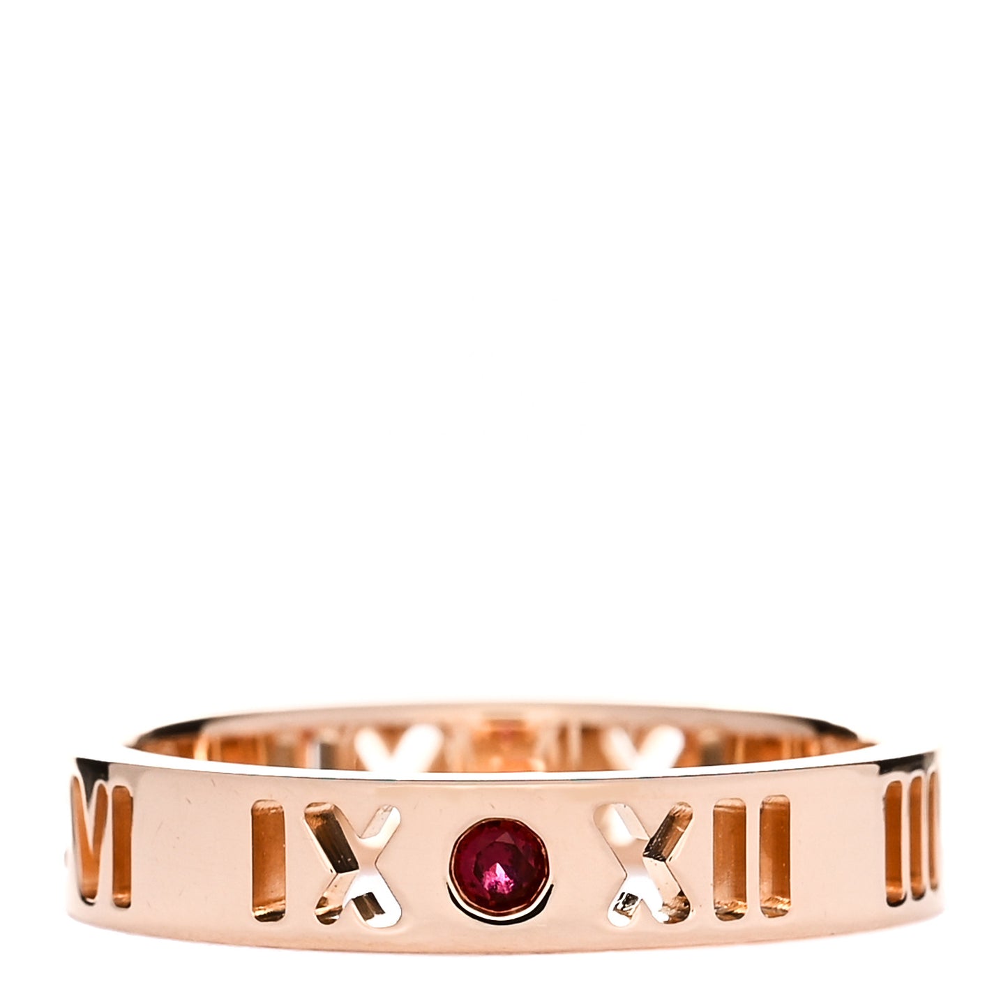 18K Rose Gold Ruby Atlas Pierced Ring 49 4.75