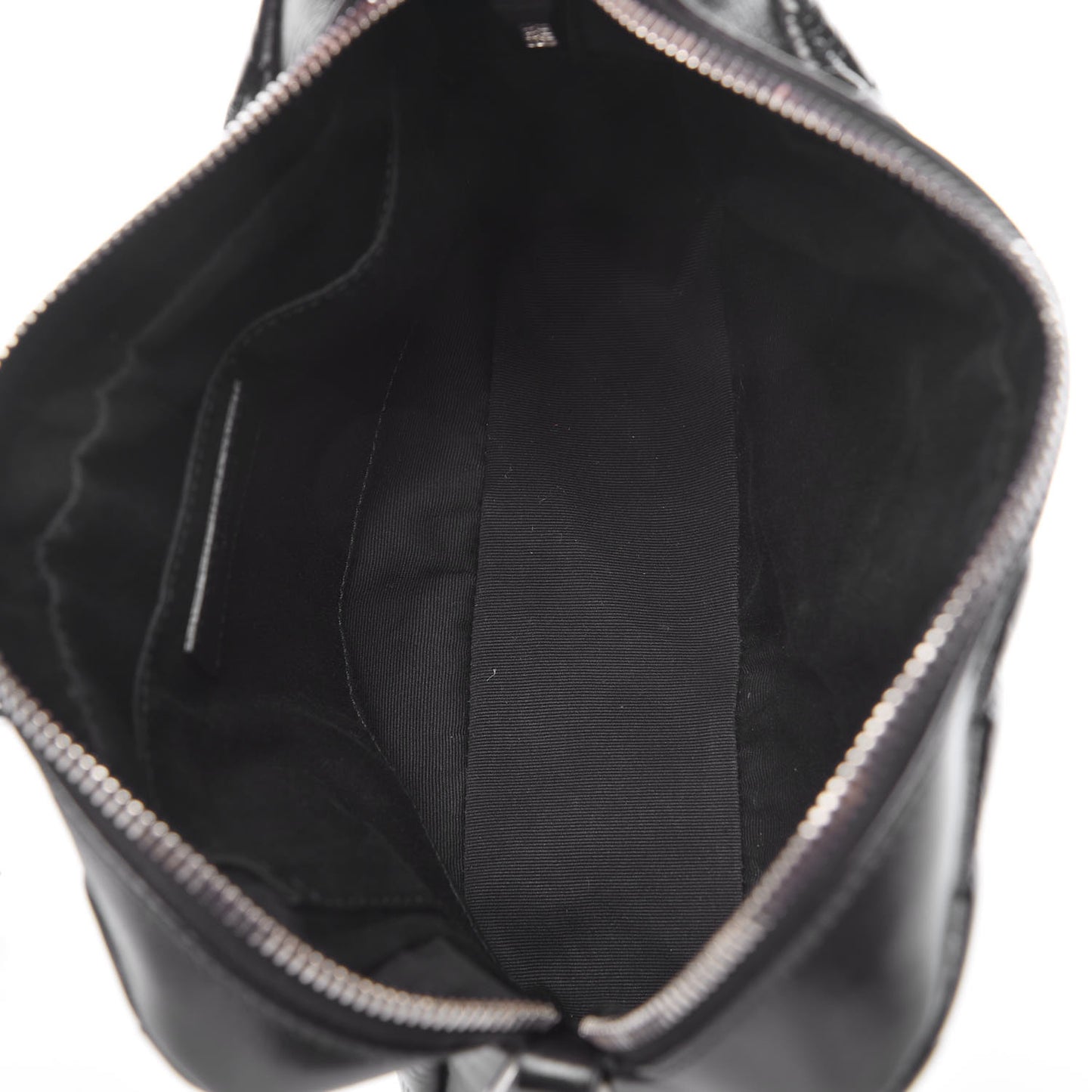Cracked Shiny Calfskin Matelasse Monogram Lou Camera Bag Black