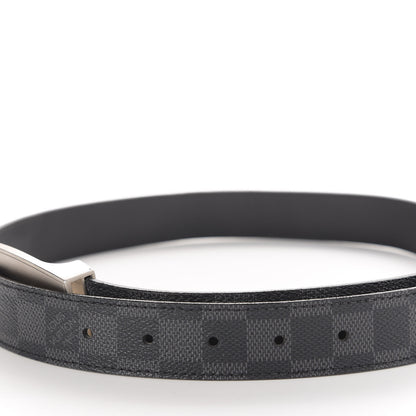 Louis Vuitton Damier Graphite LV Cut Long Reversible Belt 85 34 4 of 5