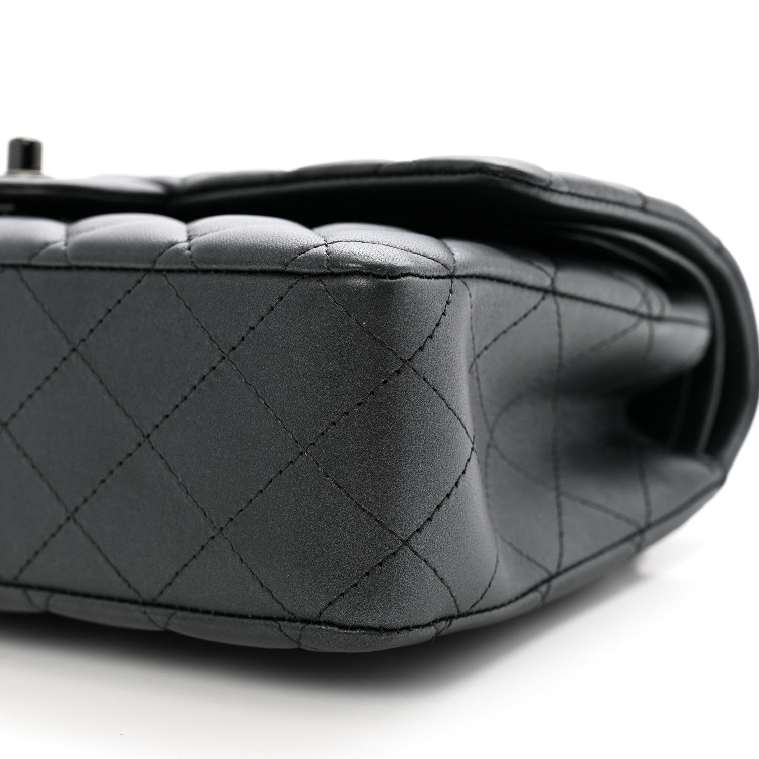 Chanel Lambskin Quilted Medium Double Flap So Black 10 of 11