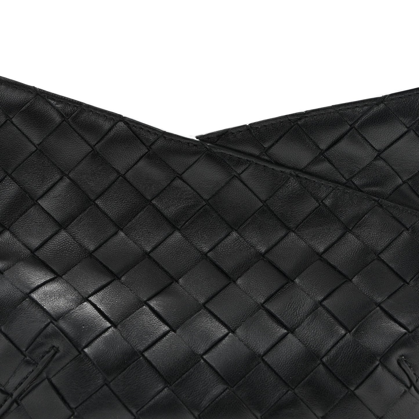 Nappa Intrecciato Mini Solstice Shoulder Bag Black