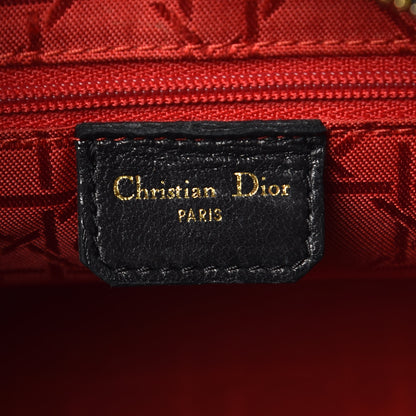 Christian Dior Lambskin Cannage Medium Lady Dior Black 6 of 10