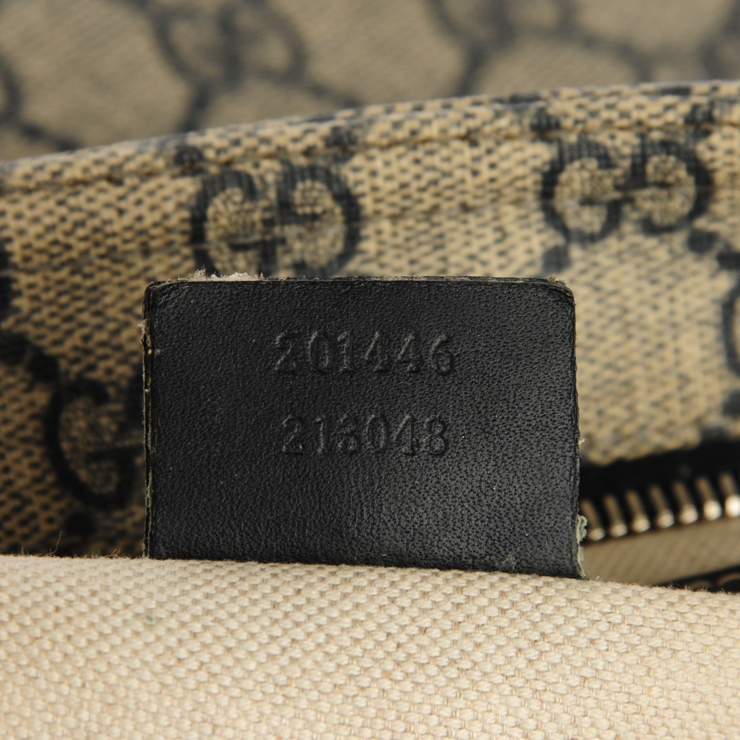 Gucci GG Plus Monogram Large Flat Messenger Bag Beige Blue 6 of 7
