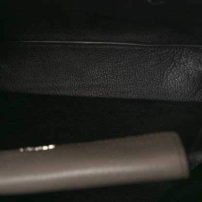 Prada Vitello Daino Medium Double Handle Tote Argilla Black 14 of 17