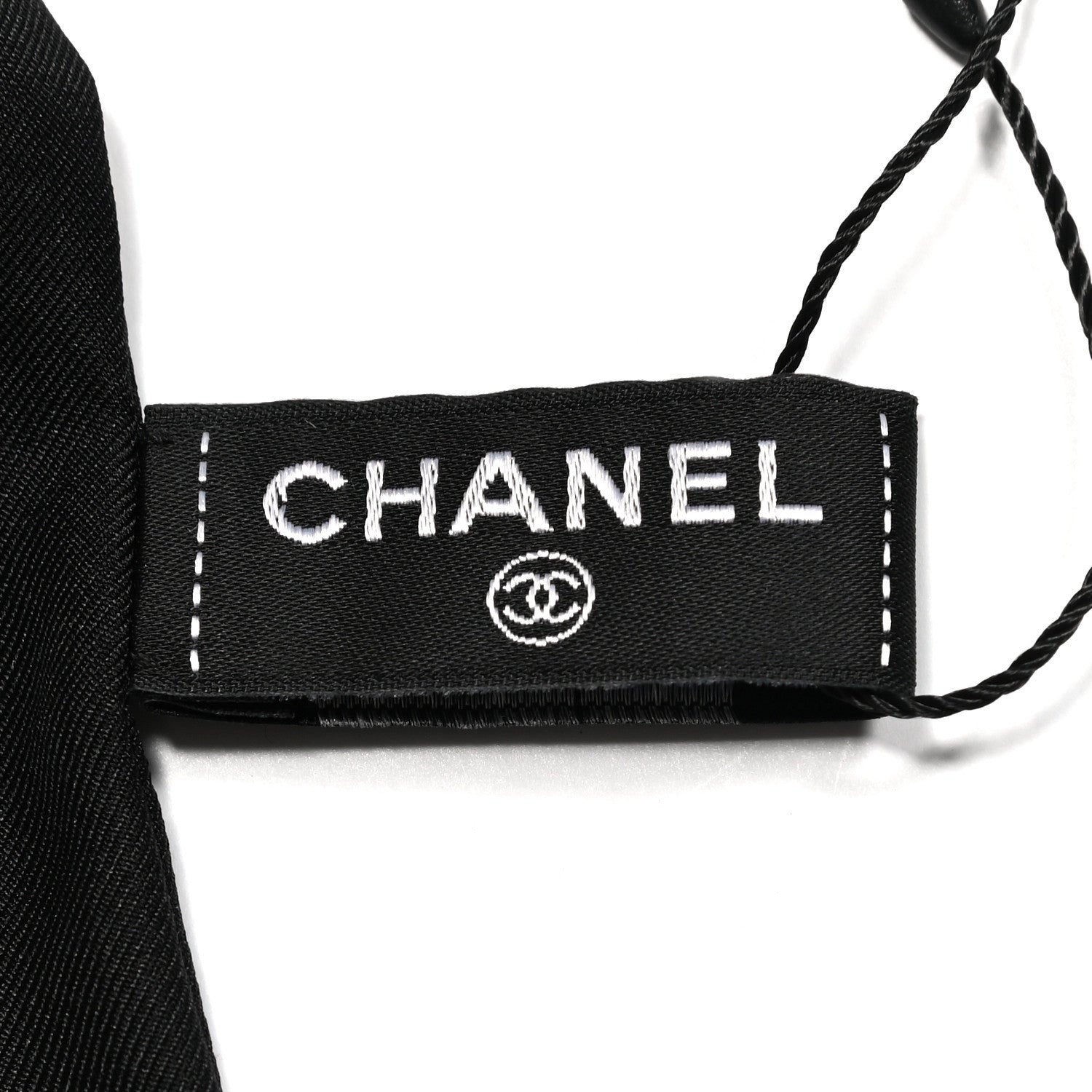 Chanel Silk CC Bandeau Scarf Black Multicolor 3 of 4