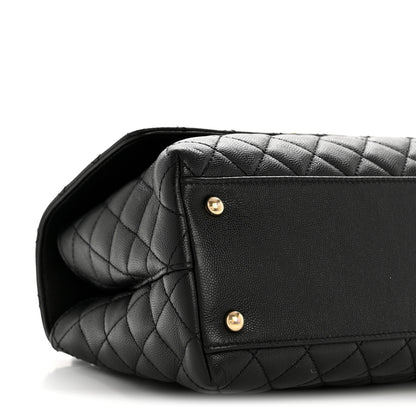 Chanel Caviar Quilted Small Coco Handle Flap Black 9 of 14