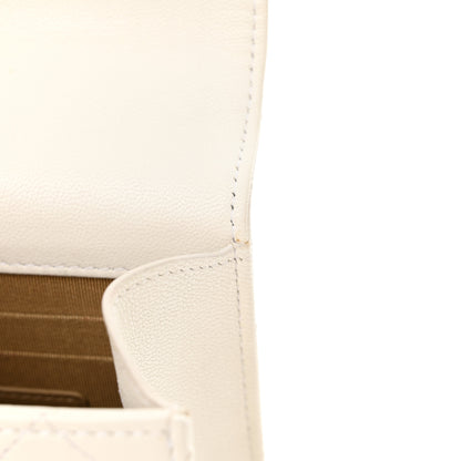 Chanel Goatskin Chic Pearls Clutch On Chain White 12 of 13