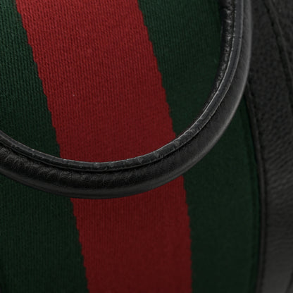 Gucci Calfskin Vintage Web Medium Boston Black 15 of 17