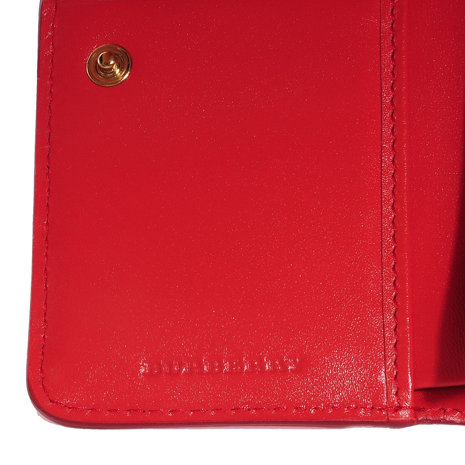 Burberry Haymarket Check Leather Continental Wallet Coral Red 7 of 9