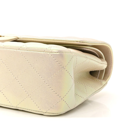 Chanel Iridescent Lambskin Quilted Medium Double Flap Ivory 10 of 11