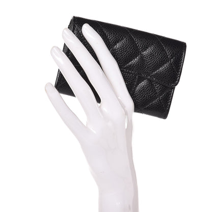 Chanel Caviar Quilted Flap Card Holder Black 2 of 8