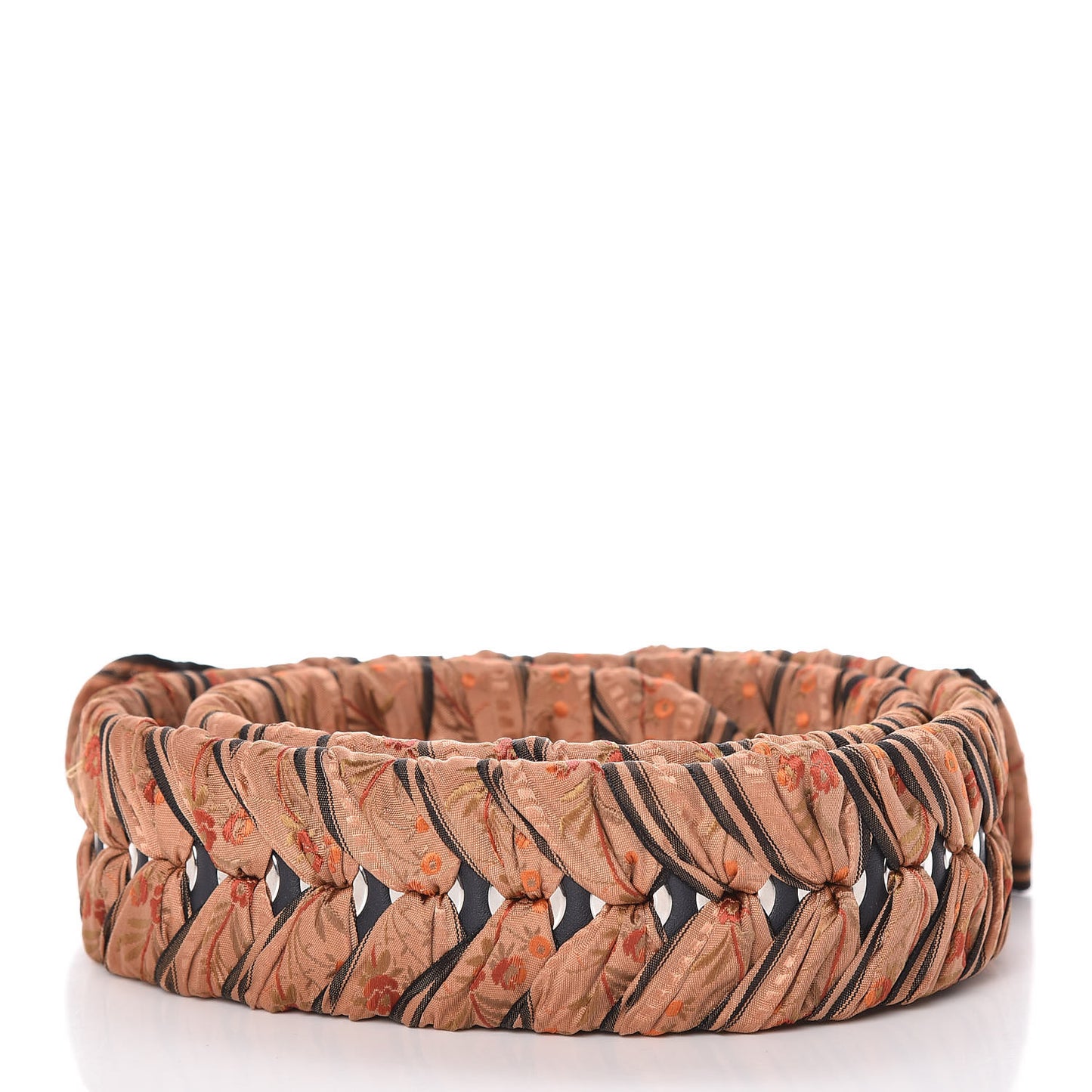 Calfskin Ribbon Lace Up Floral Strap You Multicolor