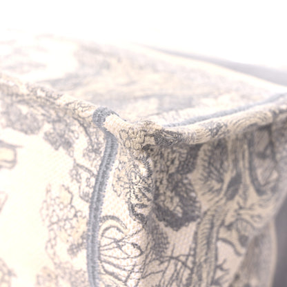 Christian Dior Canvas Embroidered Medium Dioriviera Toile De Jouy Book Tote Gray 11 of 14