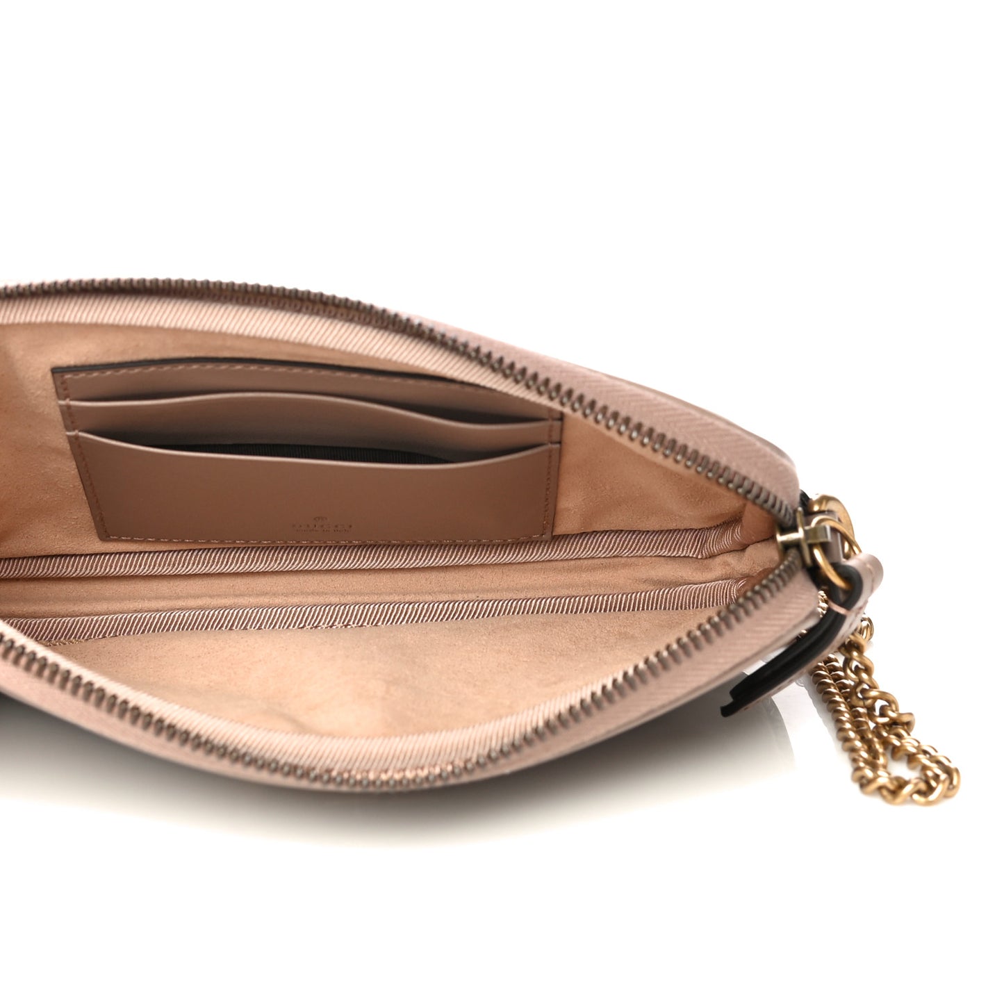 Calfskin Matelasse Mini GG Marmont Chain Crossbody Bag Porcelain Rose