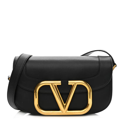 Valentino Garavani Smooth Calfskin Supervee Shoulder Bag Black 1 of 15