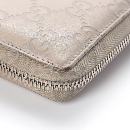 Gucci Guccissima Large Twins Zip Around Wallet White 11 of 17