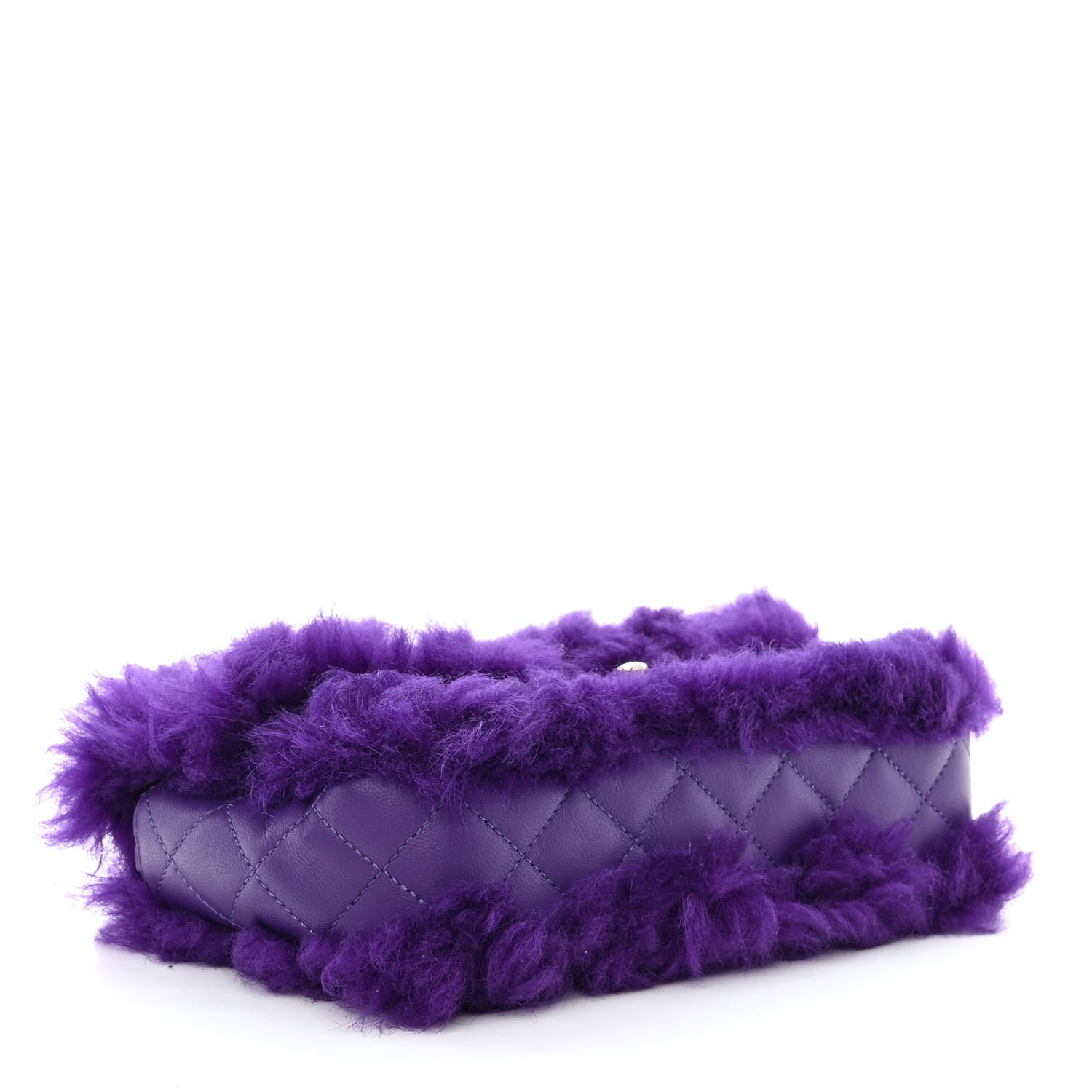 Chanel Shearling Lambskin Quilted Flap Purple 4 of 10