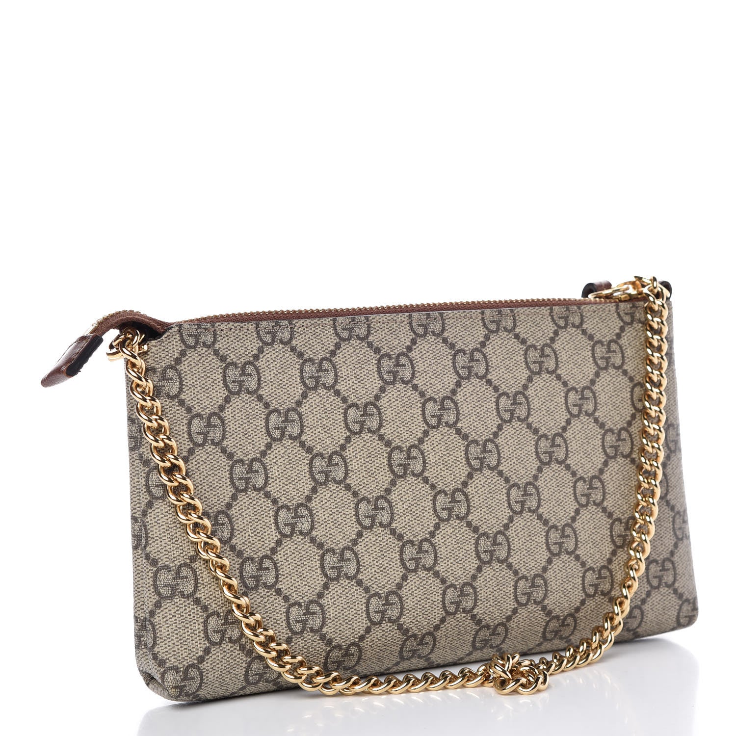 Gucci GG Supreme Monogram Wrist Wallet Brown 3 of 7
