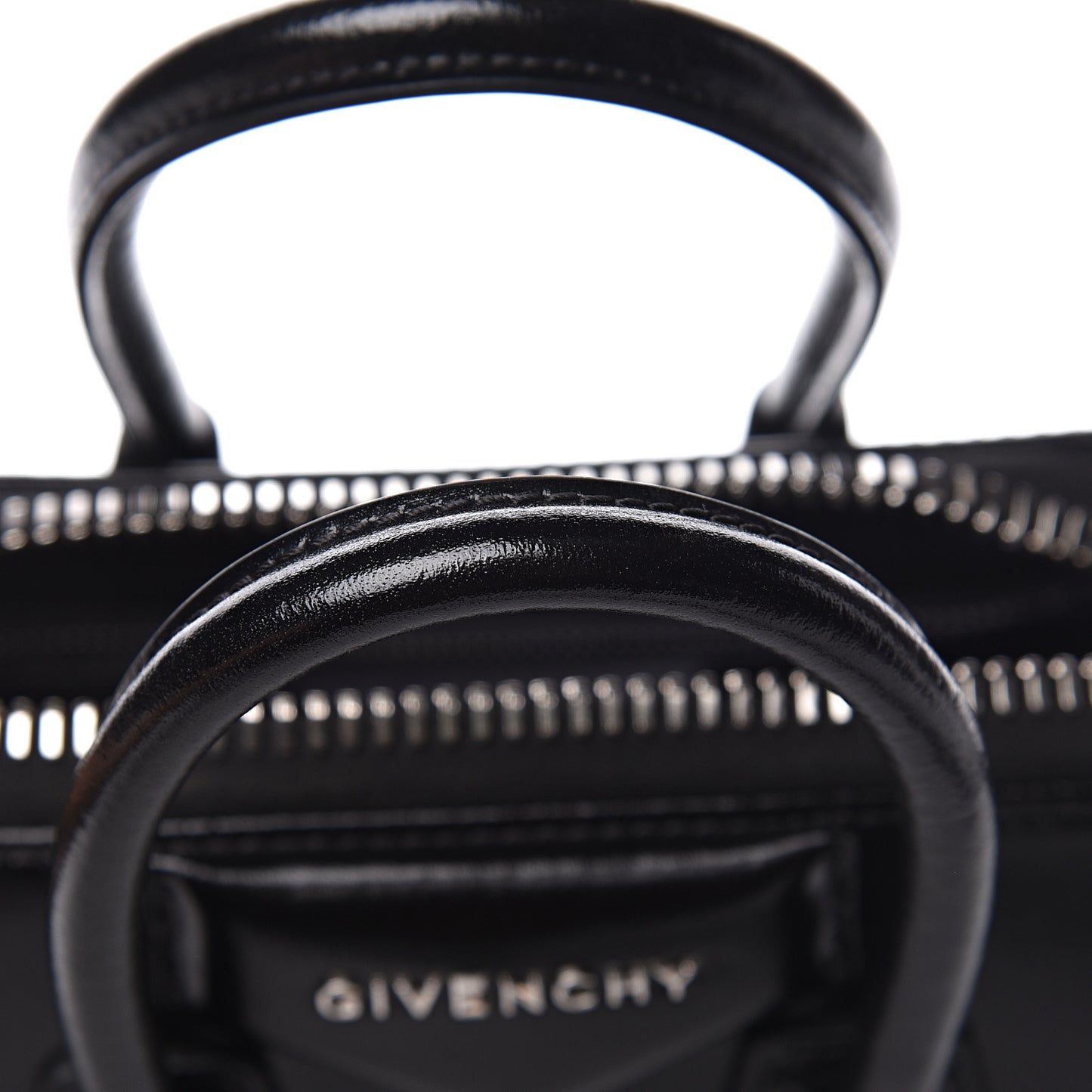 Shiny Lord Calfskin Mini Antigona Black