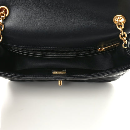 Chanel Lambskin Enamel Pearl Quilted Mini Charm Me Square Flap Black 5 of 12
