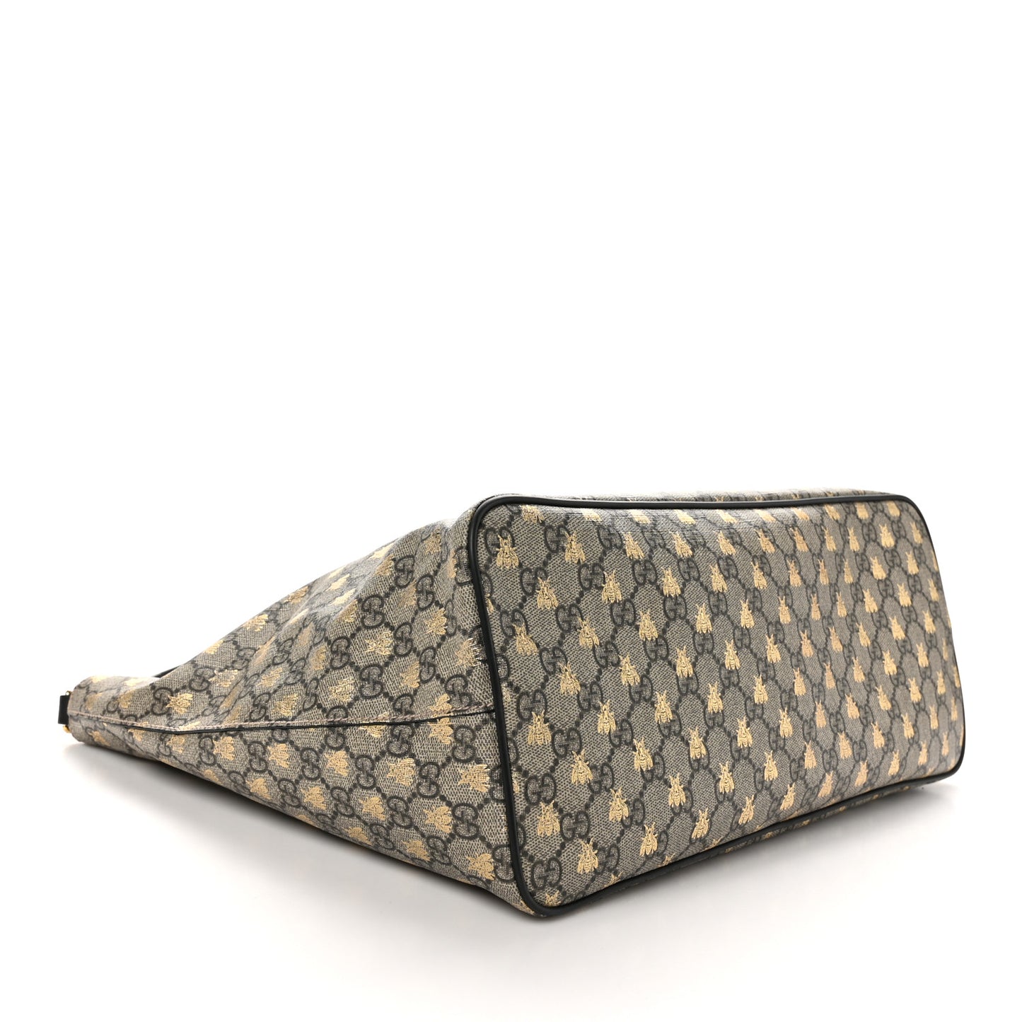 Soft GG Supreme Monogram Bees Medium Crossbody Tote Beige Oro Black