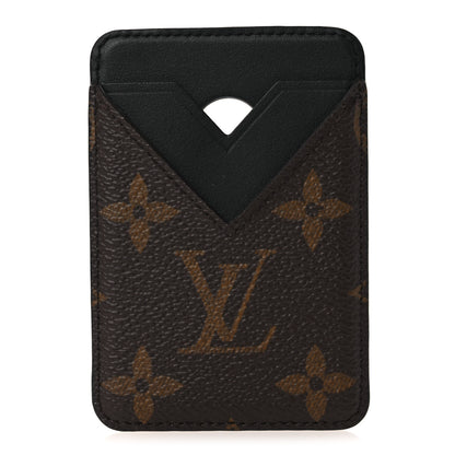 Louis Vuitton Monogram Macassar Magnetic Card Holder Black 1 of 8