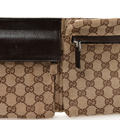 Gucci GG Monogram Double Pocket Belt Bag Dark Brown 8 of 10
